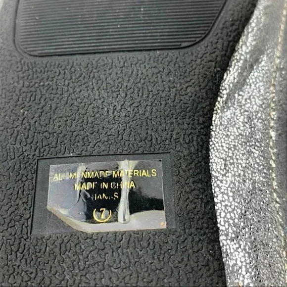 Soda womens flats 7 crackled Silver buckle loafers - Picture 9 of 13